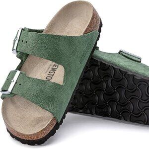 Birkenstock Arizona Suede Leather in Thyme
